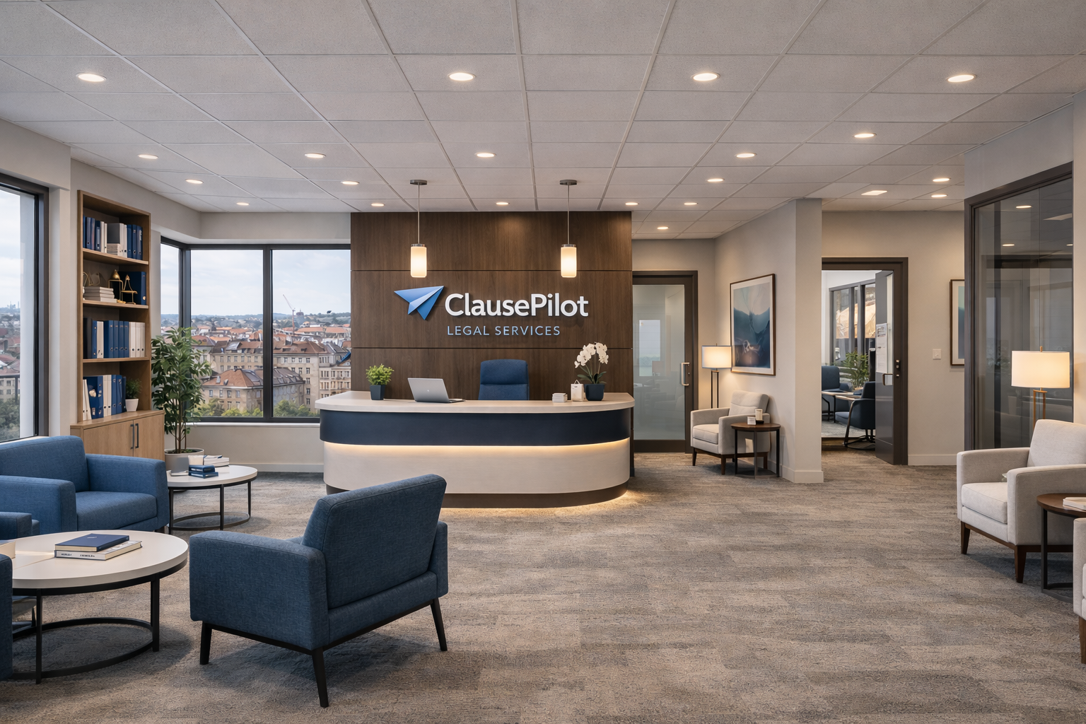 ClausePilot Legal Services reception